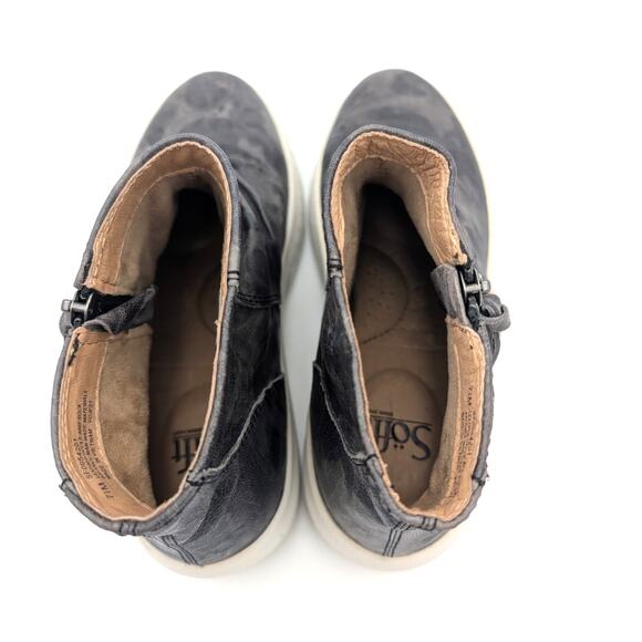 Sofft Portland Ankle Boots Leather Zip Up Women's Camo Gray Size US7.5M EU38 - Picture 6 of 12